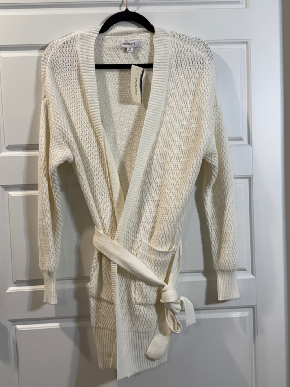 Evereve Nico Wrap Cardigan Sweater in Off White XS NWT